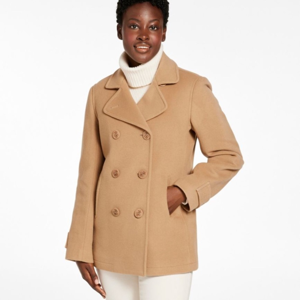 Women's Classic Lambswool Peacoat size 8 wool cashmere
